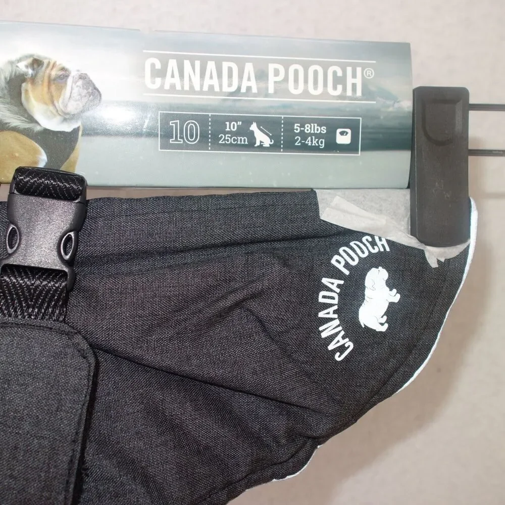 NEW Canada Pooch GRAY Expedition Dog Coat Fleece-Line Jacket 5-8 lbs 10